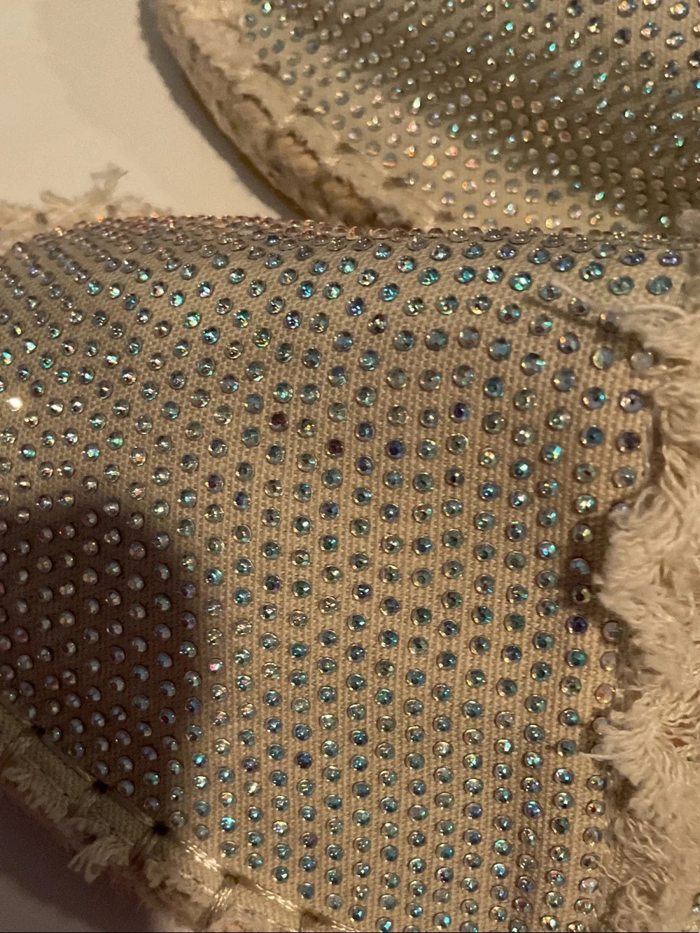 BAMBOO Fringed Sparkle Espadrilles
